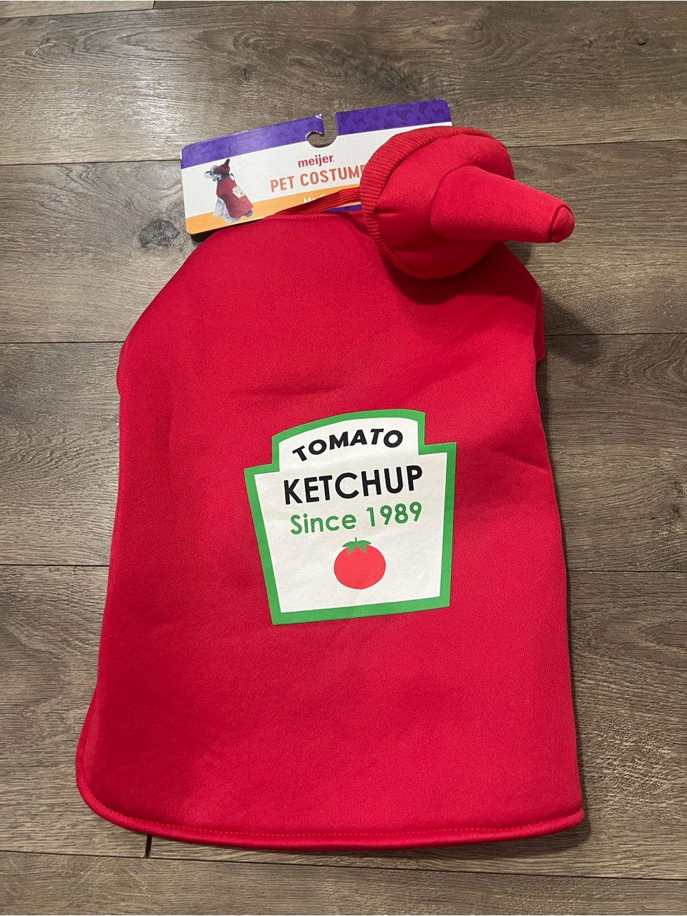 Pet Ketchup Costume Size Medium New